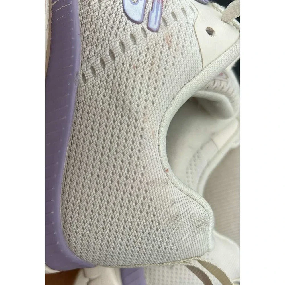 Skechers Lite-Weight‎ Womens 7 White Lavender Mesh Sneakers 56129R NTMT